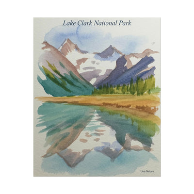 Lake Clark National Park Watercolor Print Poster
