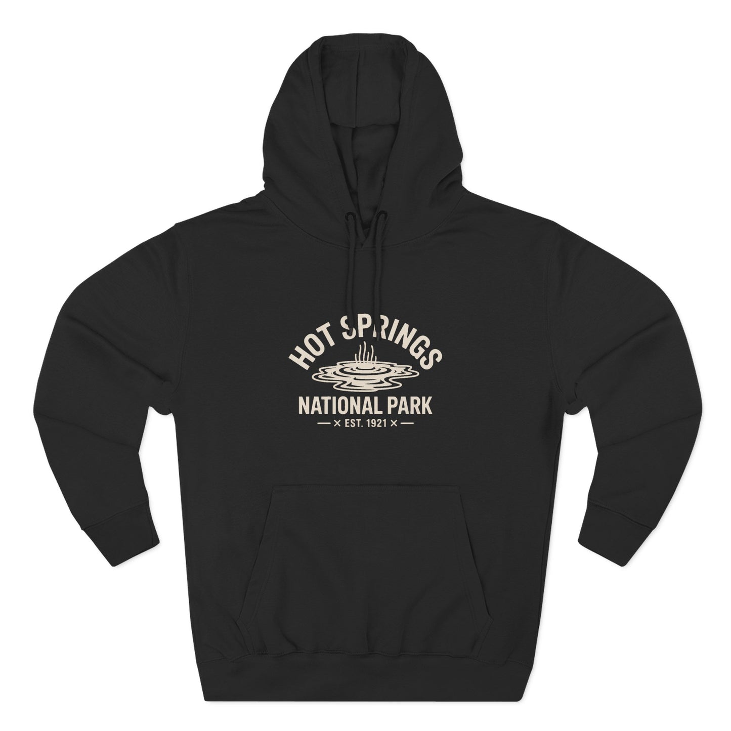Hot Springs National Park Fleece Hoodie White