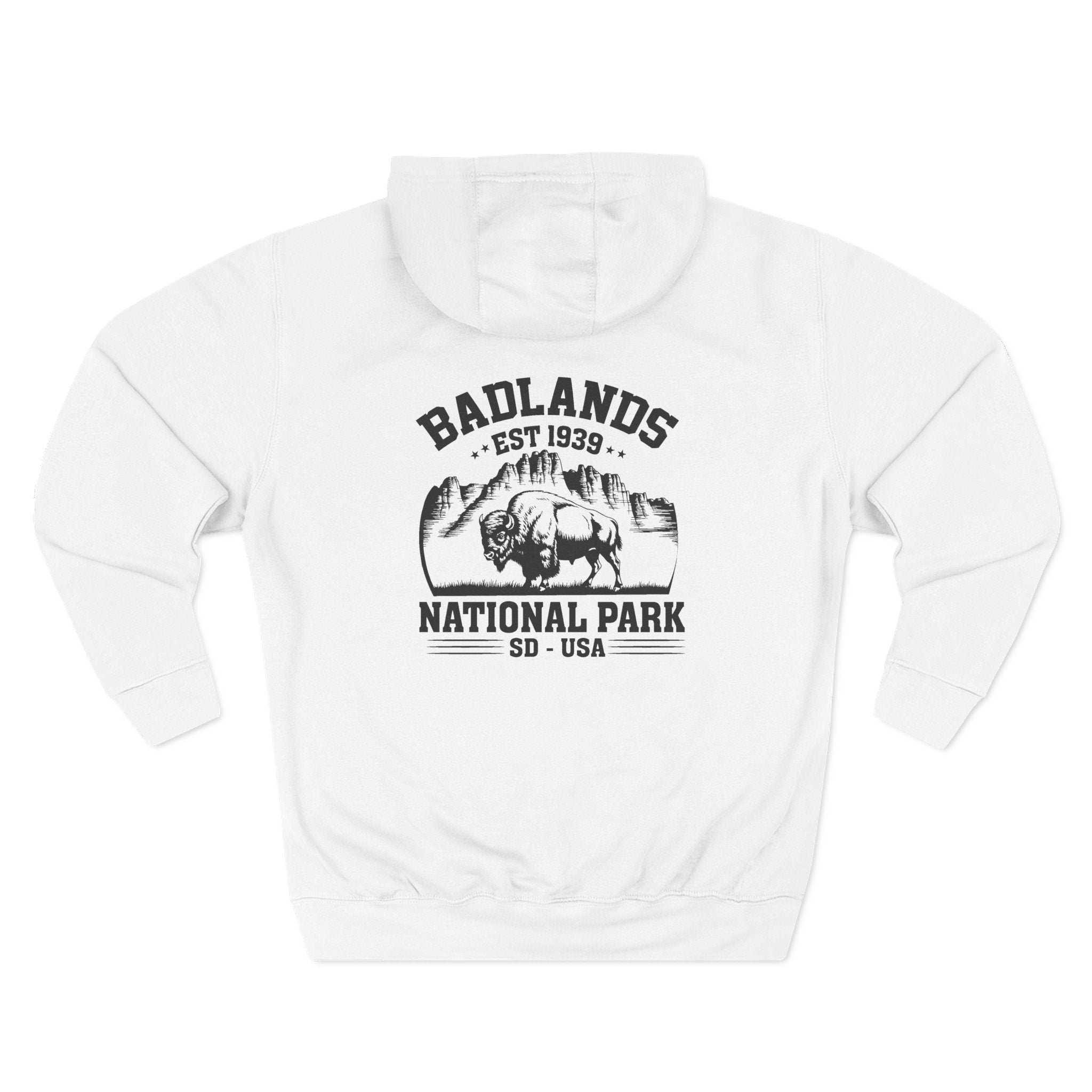 Three-Panel Fleece Hoodie - 16 (Front+Back) - Three-Panel Fleece Hoodie (Smart: Original on dark)