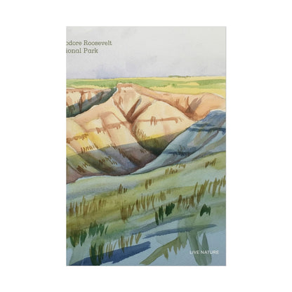 Theodore Roosevelt National Park Watercolor Poster Print