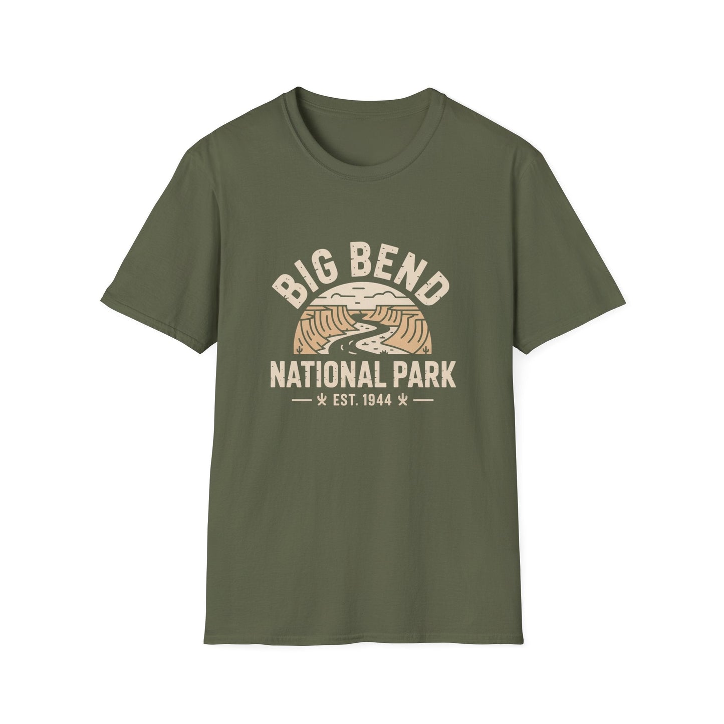 Big Bend National Park T-Shirt White Retro Design