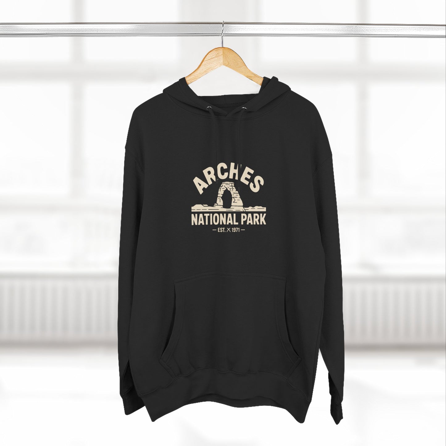 Arches National Park Graphic Fleece Hoodie White