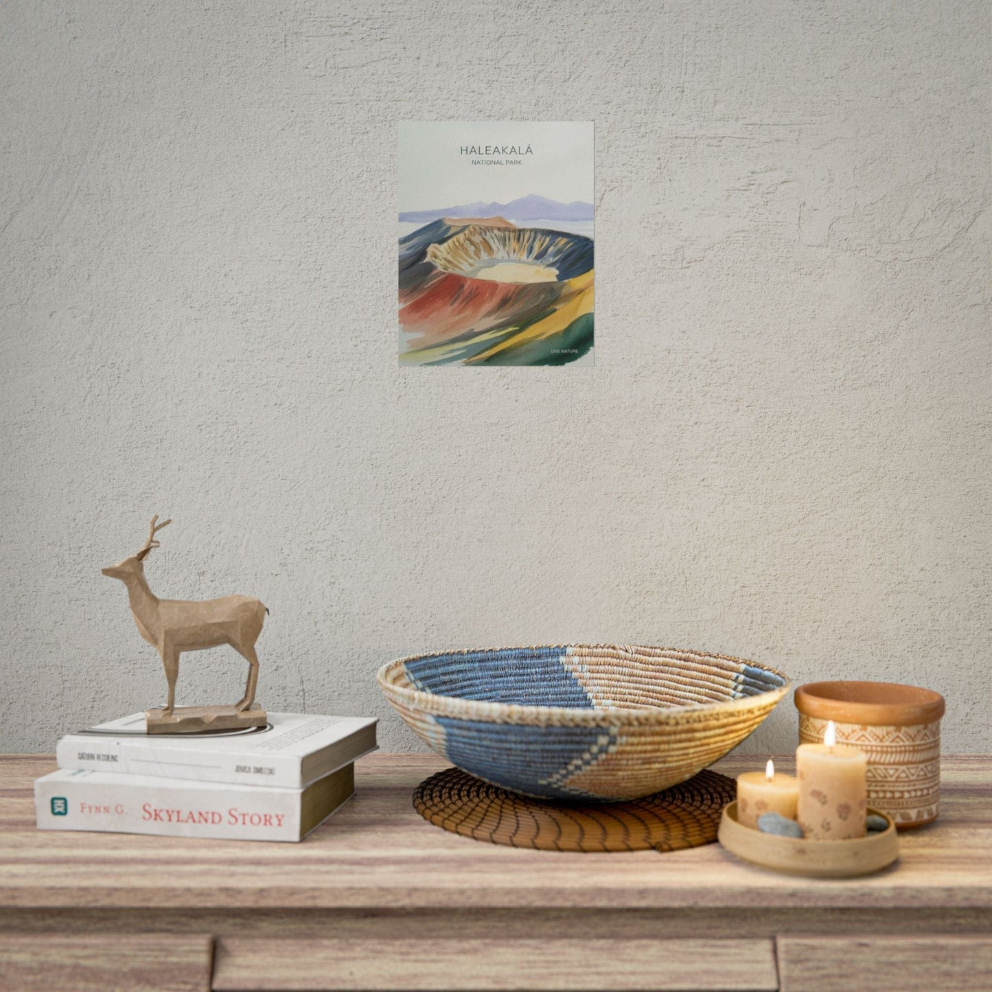 Haleakalā National Park Crater Watercolor Poster