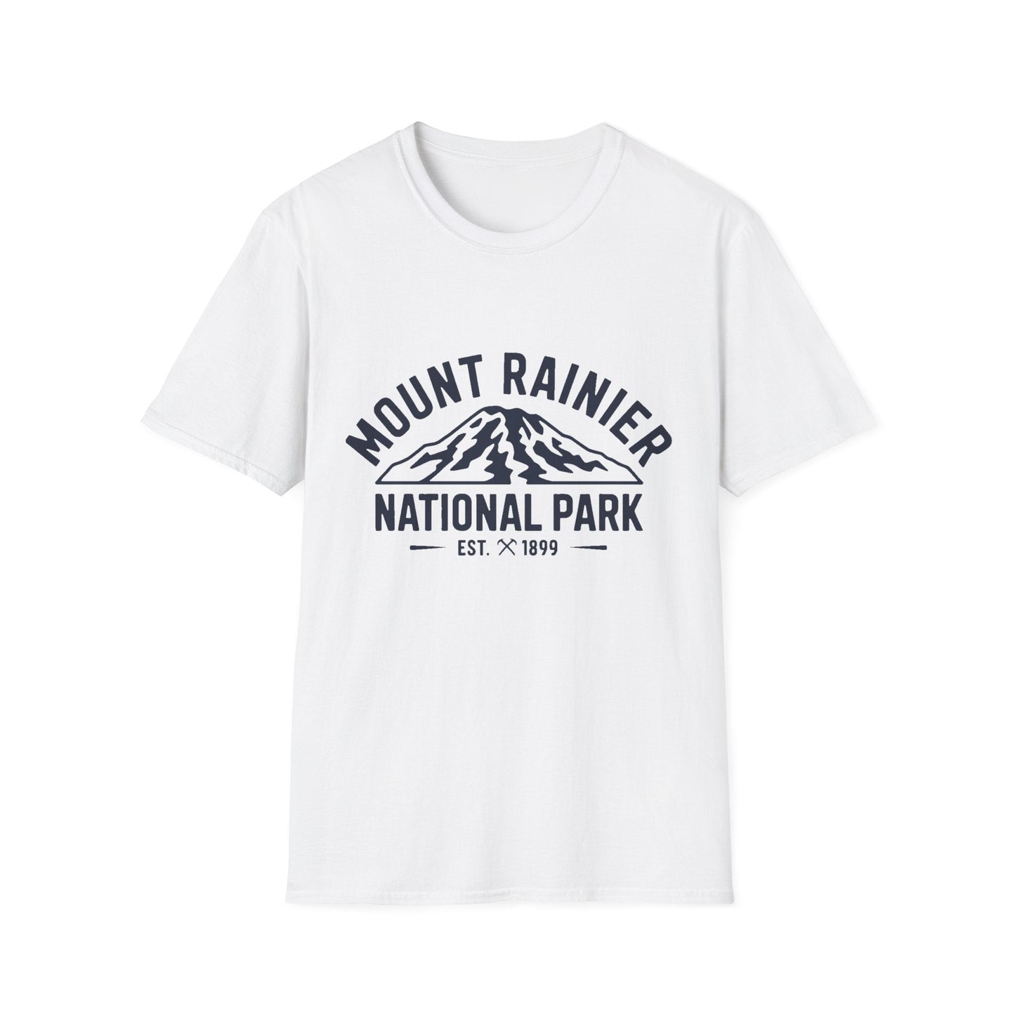 Mount Rainier National Park Logo T-Shirt - White Cotton