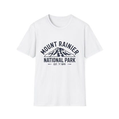 Mount Rainier National Park Logo T-Shirt - White Cotton