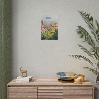 Capitol Reef National Park Watercolor Landscape Print