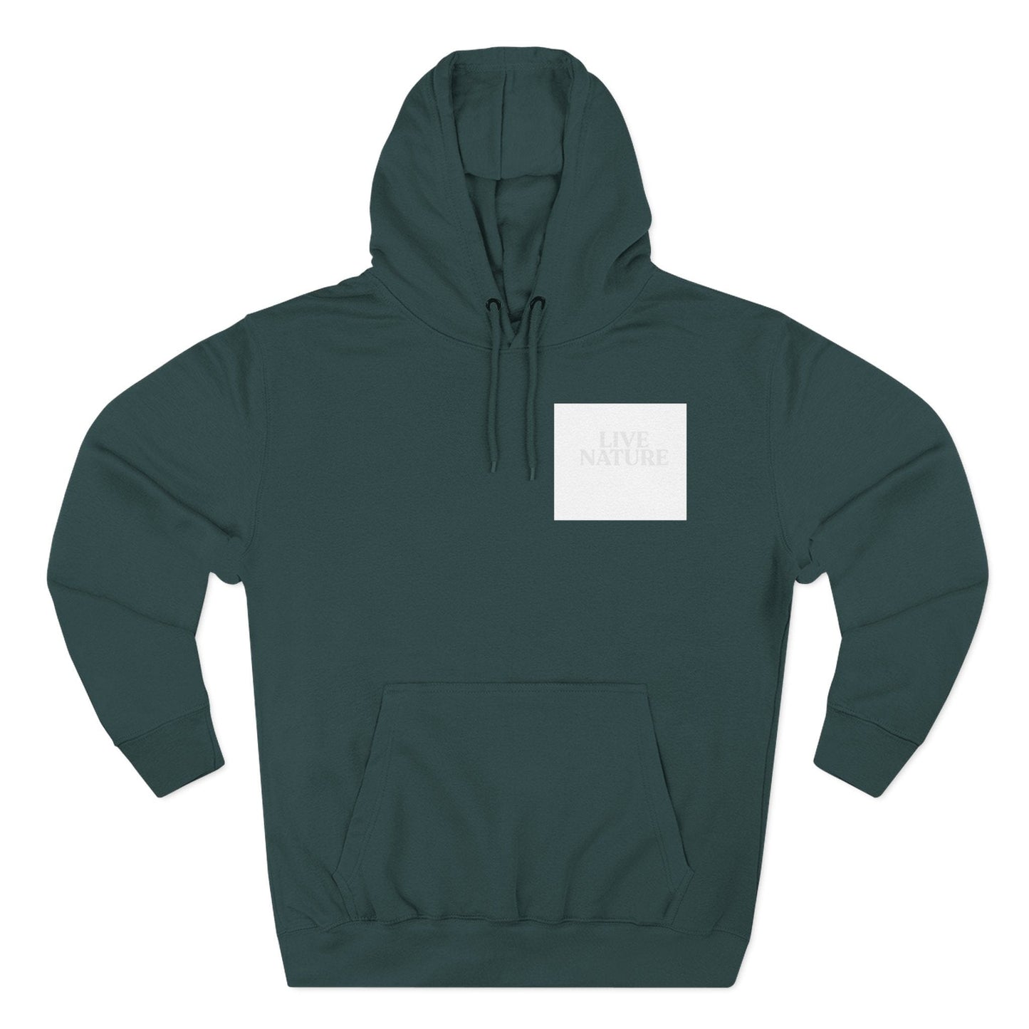 Three-Panel Fleece Hoodie - dolphin (Front+Back) - Three-Panel Fleece Hoodie (Smart: Original on light)