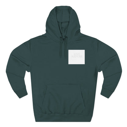 Three-Panel Fleece Hoodie - dolphin (Front+Back) - Three-Panel Fleece Hoodie (Smart: Original on light)