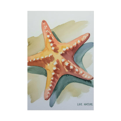 Starfish Watercolor Art Print 'Live Nature' Design