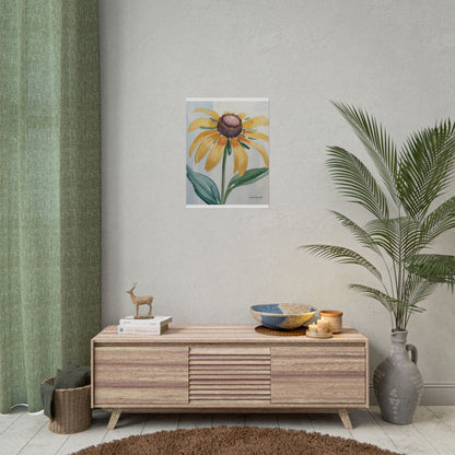 Black Eyed Susan Watercolor Art Print - Live Nature