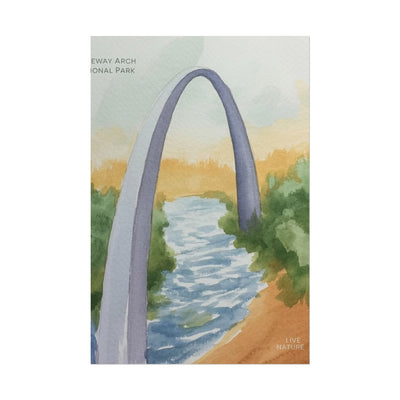Gateway Arch National Park Watercolor Poster Print