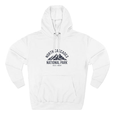 North Cascades National Park Fleece Hoodie White