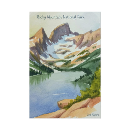 Rocky Mountain National Park Watercolor Print