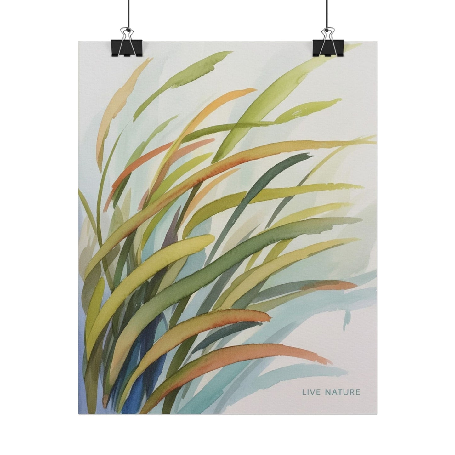 Seagrass Watercolor Art Print 'Live Nature' Design