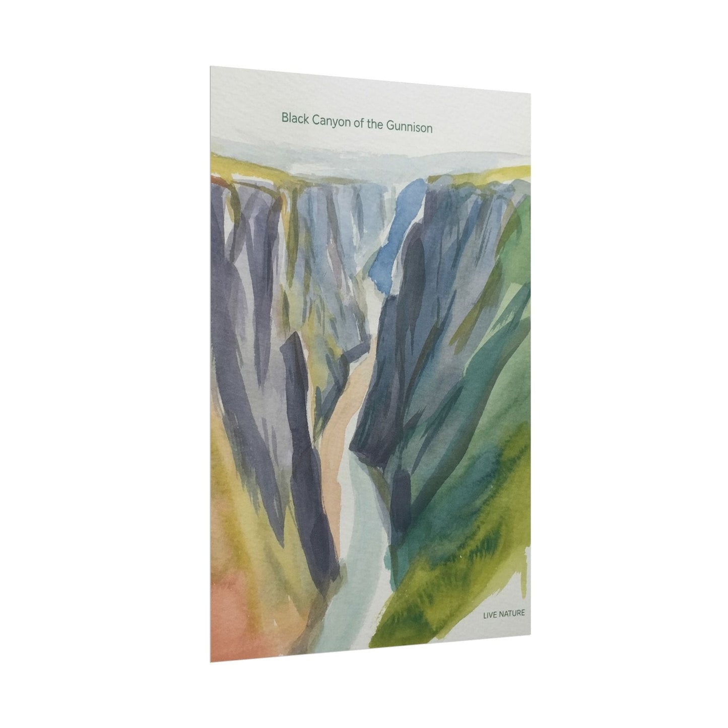 Black Canyon of the Gunnison Watercolor Art Print