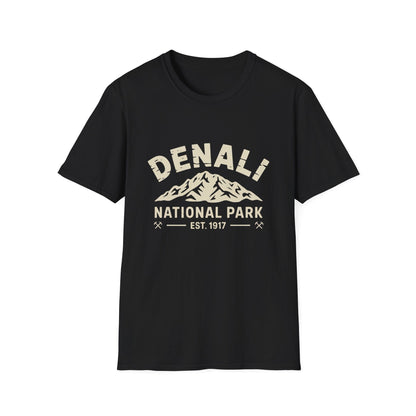 Denali National Park Logo T-Shirt - White Cotton Tee
