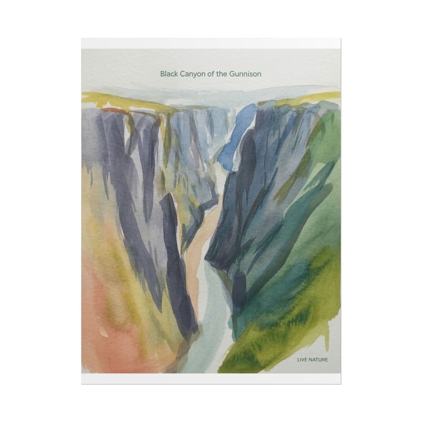 Black Canyon of the Gunnison Watercolor Art Print