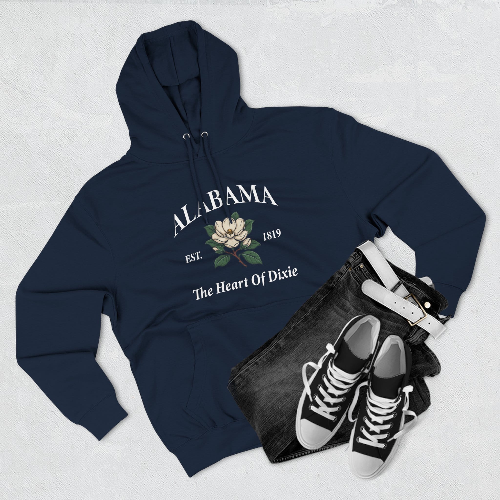 Alabama Magnolia Hoodie - Heart of Dixie Design