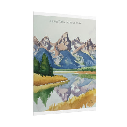 Grand Teton National Park Watercolor Art Print