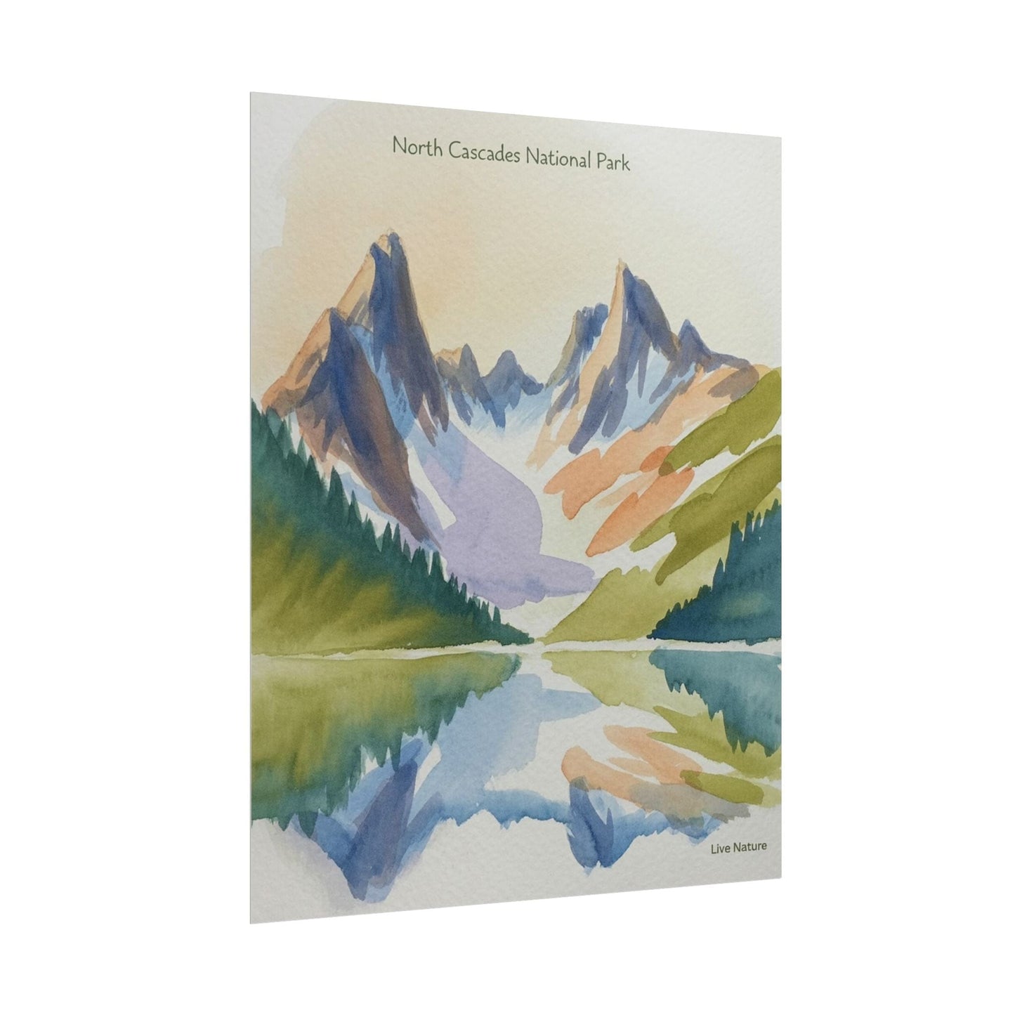 North Cascades National Park Watercolor Art Print