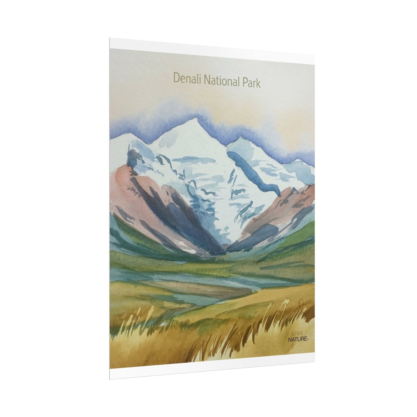Denali National Park Watercolor Art Print
