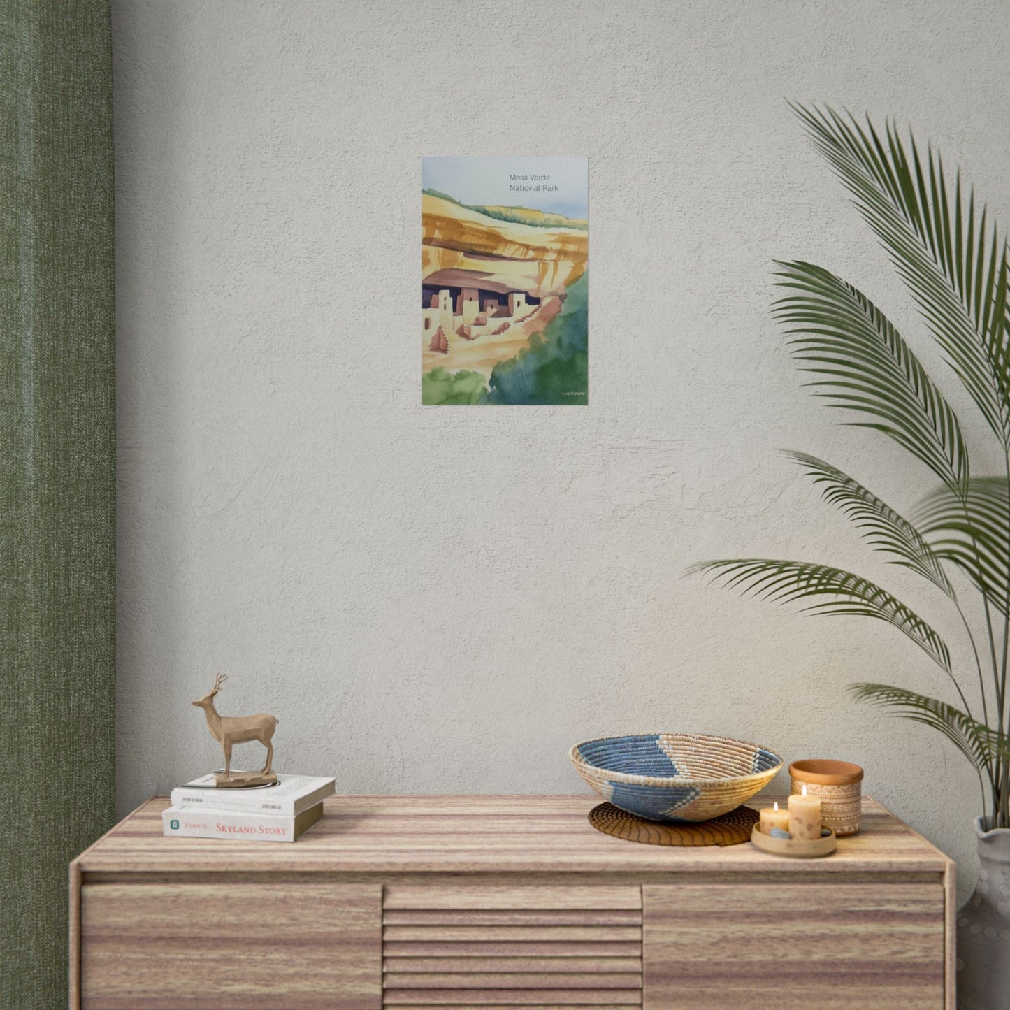 Mesa Verde National Park Cliff Dwellings Watercolor Poster