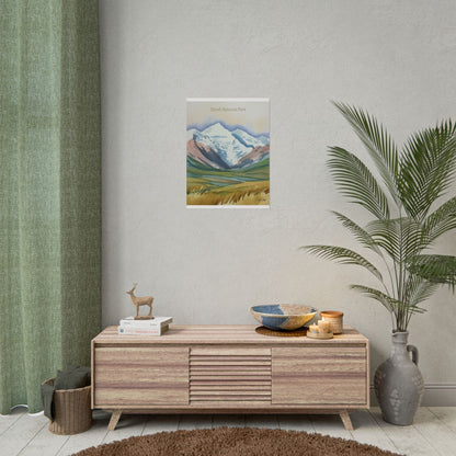 Denali National Park Watercolor Art Print