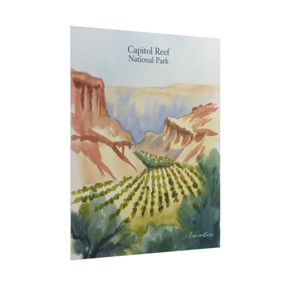 Capitol Reef National Park Watercolor Landscape Print