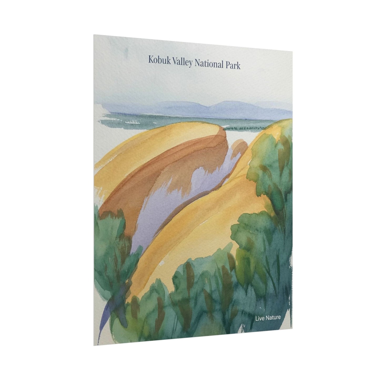 Kobuk Valley National Park Watercolor Poster Print