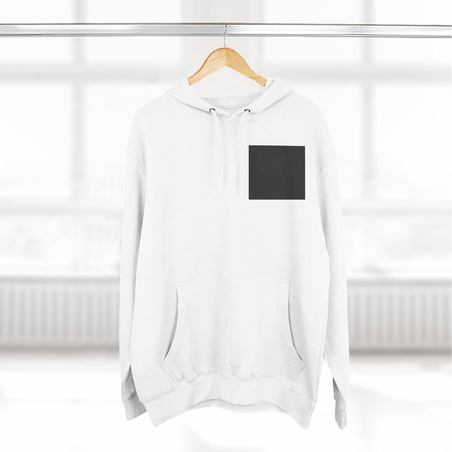 Three-Panel Fleece Hoodie - dolphin (Front+Back) - Three-Panel Fleece Hoodie (Smart: Original on light)