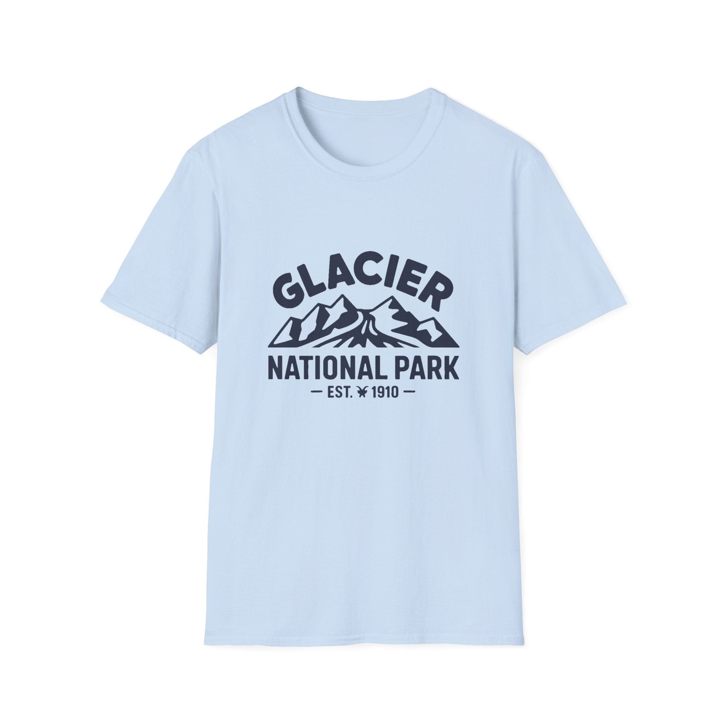 Glacier National Park Logo T-Shirt - White Cotton Tee