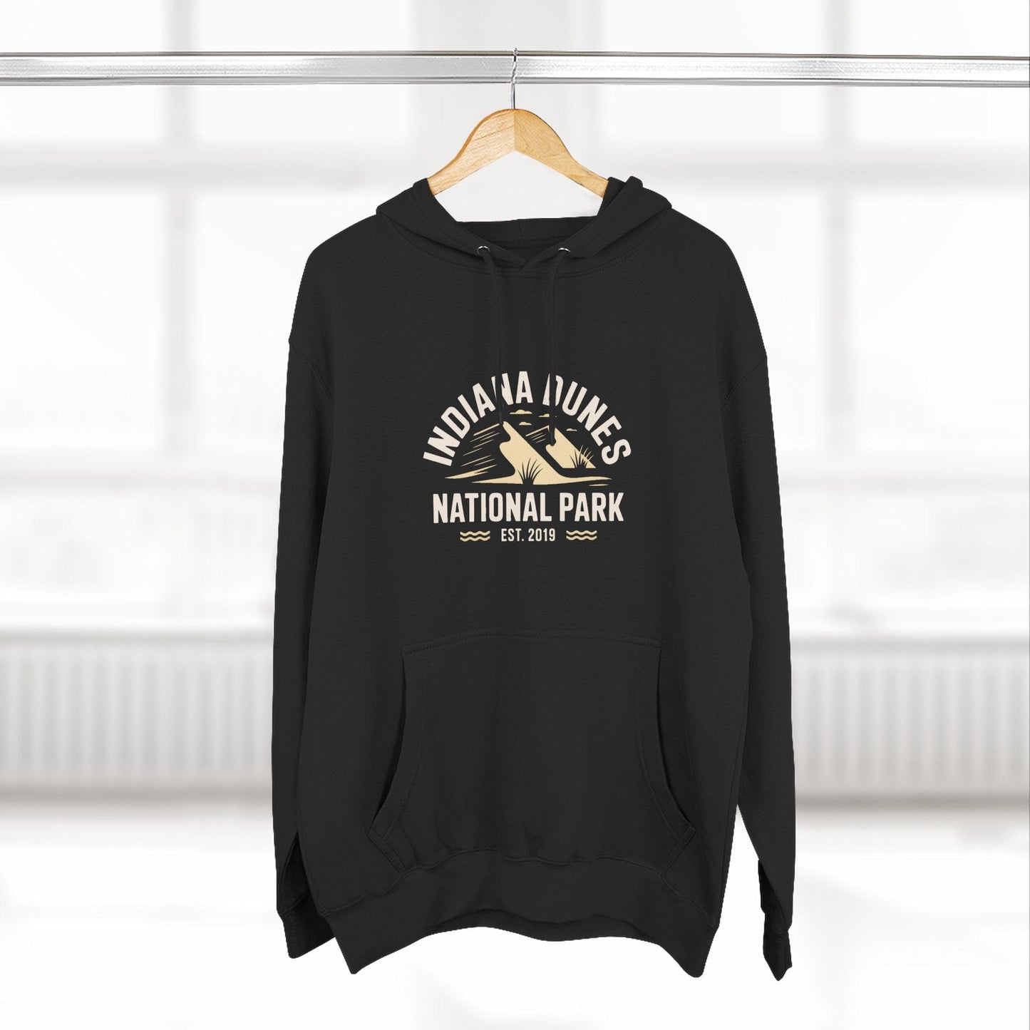 Indiana Dunes National Park Cotton Hoodie White