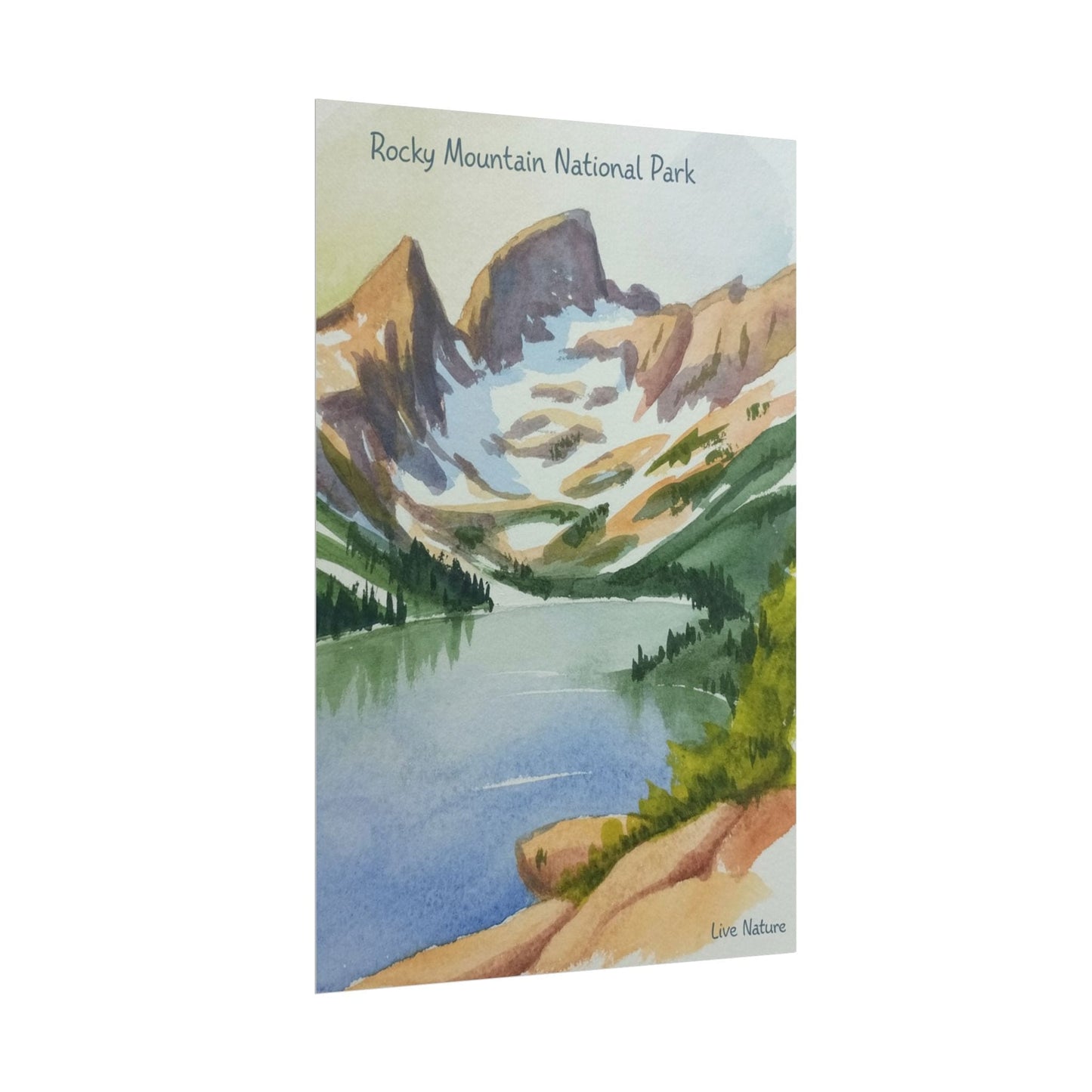 Rocky Mountain National Park Watercolor Print