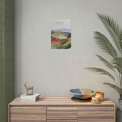 Haleakalā National Park Crater Watercolor Poster
