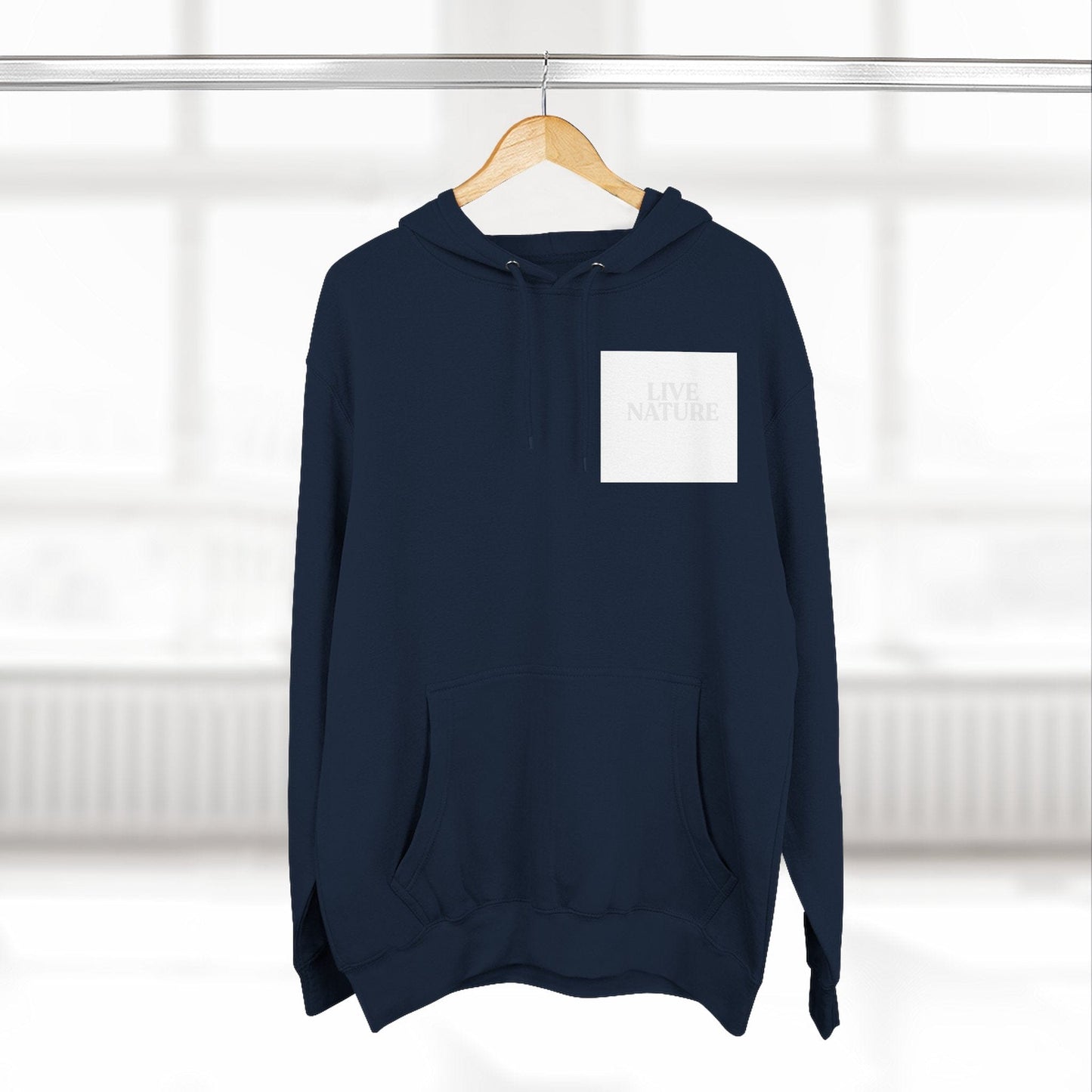 Three-Panel Fleece Hoodie - dolphin (Front+Back) - Three-Panel Fleece Hoodie (Smart: Original on light)