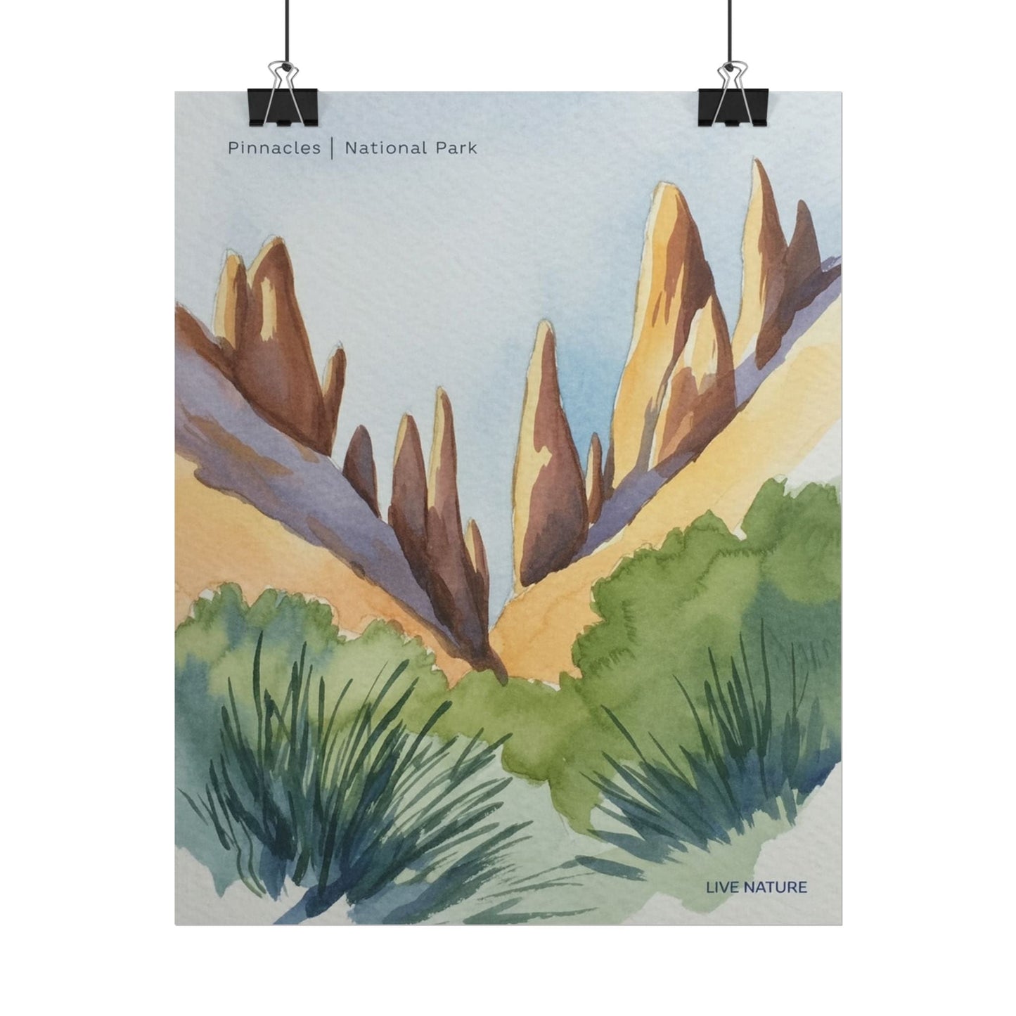Pinnacles National Park Watercolor Art Print