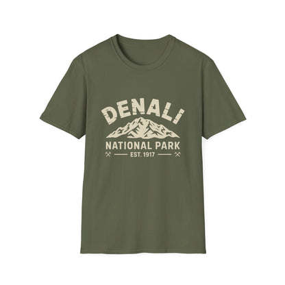 Denali National Park Logo T-Shirt - White Cotton Tee