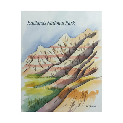 Badlands National Park Watercolor Art Print