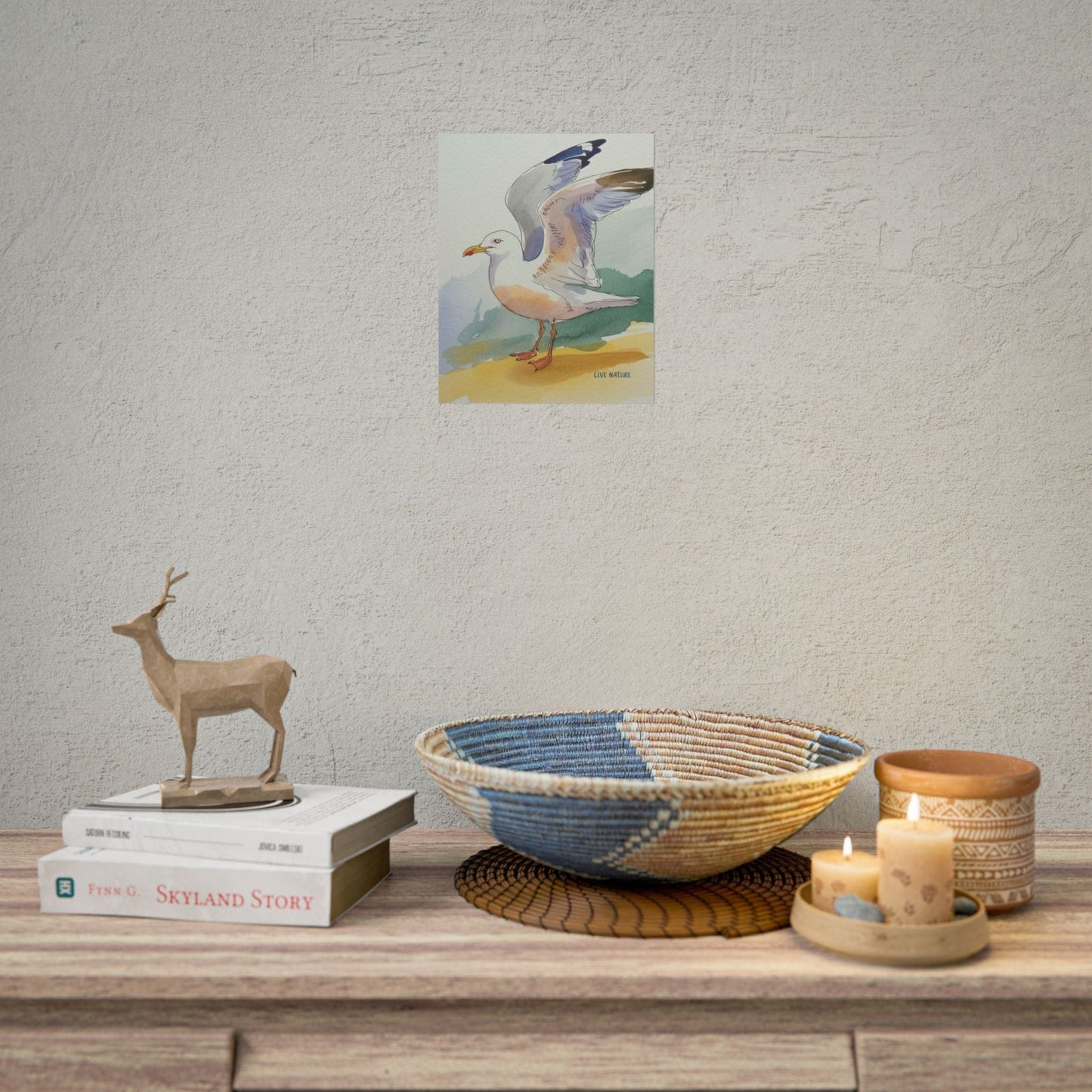 Seagull Watercolor Art Print 'Live Nature' Edition