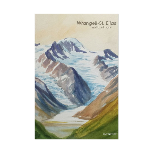 Wrangell-St. Elias National Park Watercolor Print