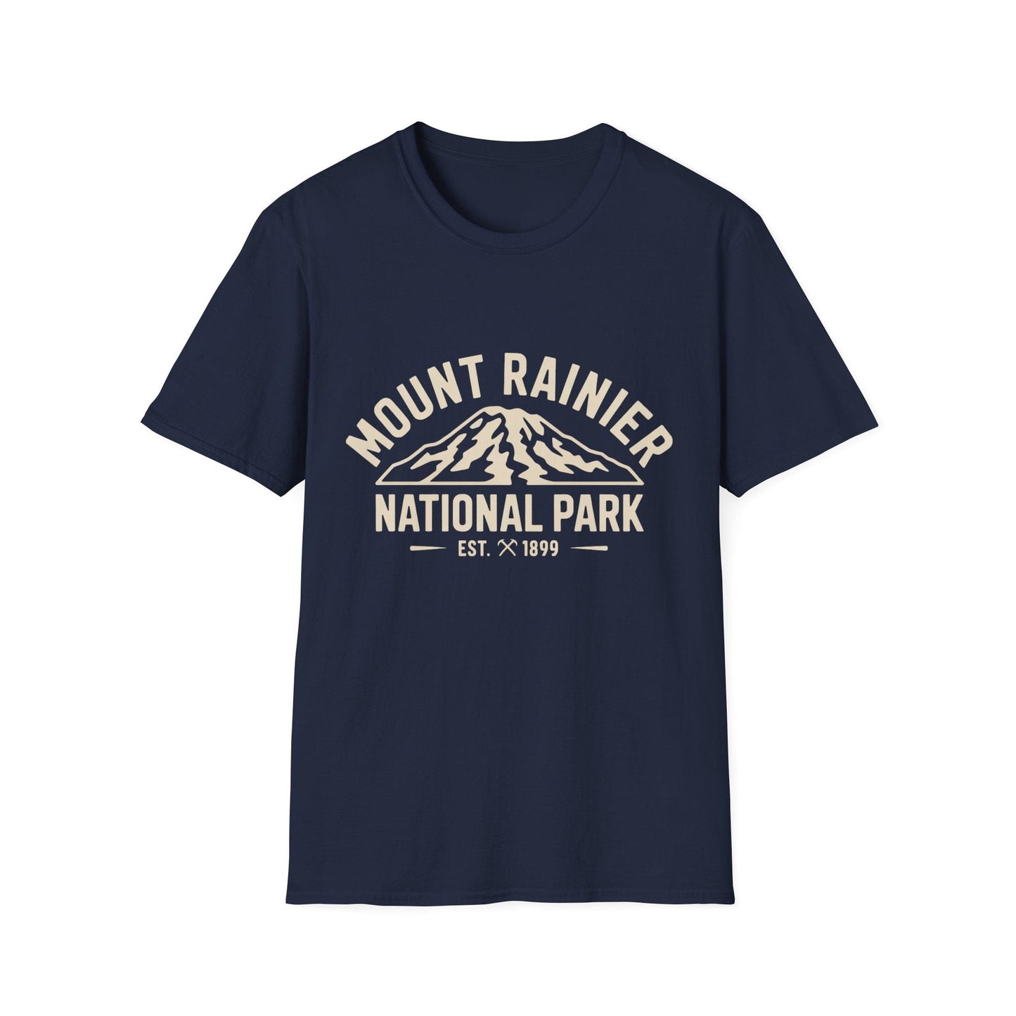 Mount Rainier National Park Logo T-Shirt - White Cotton