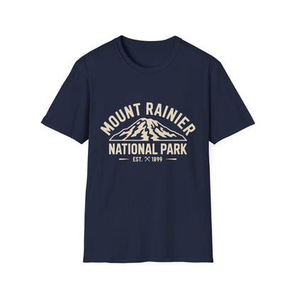Mount Rainier National Park Logo T-Shirt - White Cotton