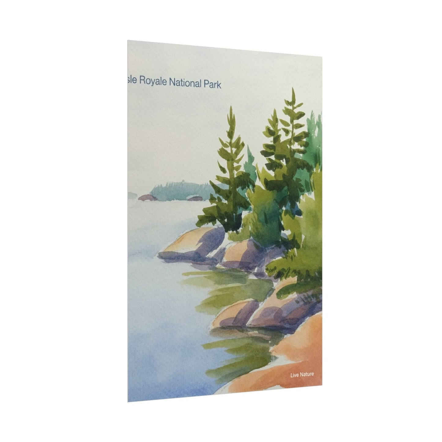 Isle Royale National Park Watercolor Poster Print