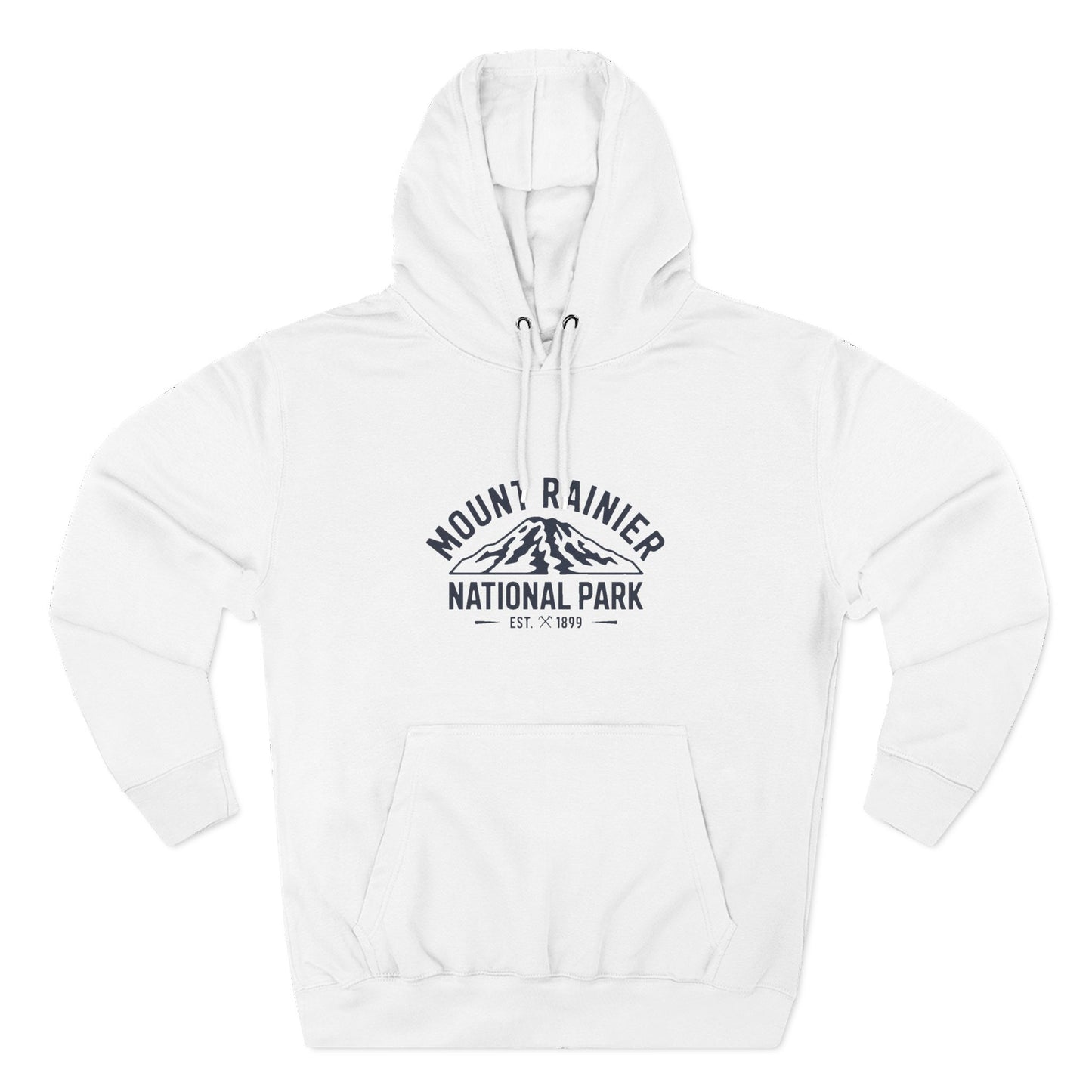 Mount Rainier National Park Fleece Hoodie Cotton