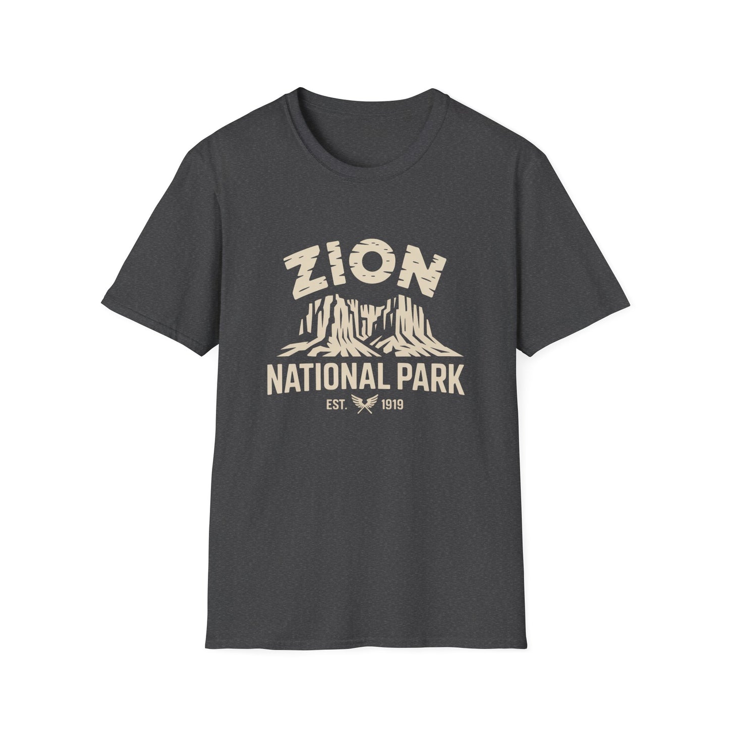Zion National Park Graphic T-Shirt White Cotton