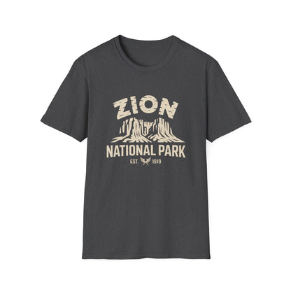 Zion National Park Graphic T-Shirt White Cotton