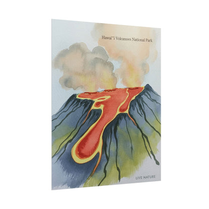 Hawai'i Volcanoes National Park Watercolor Poster