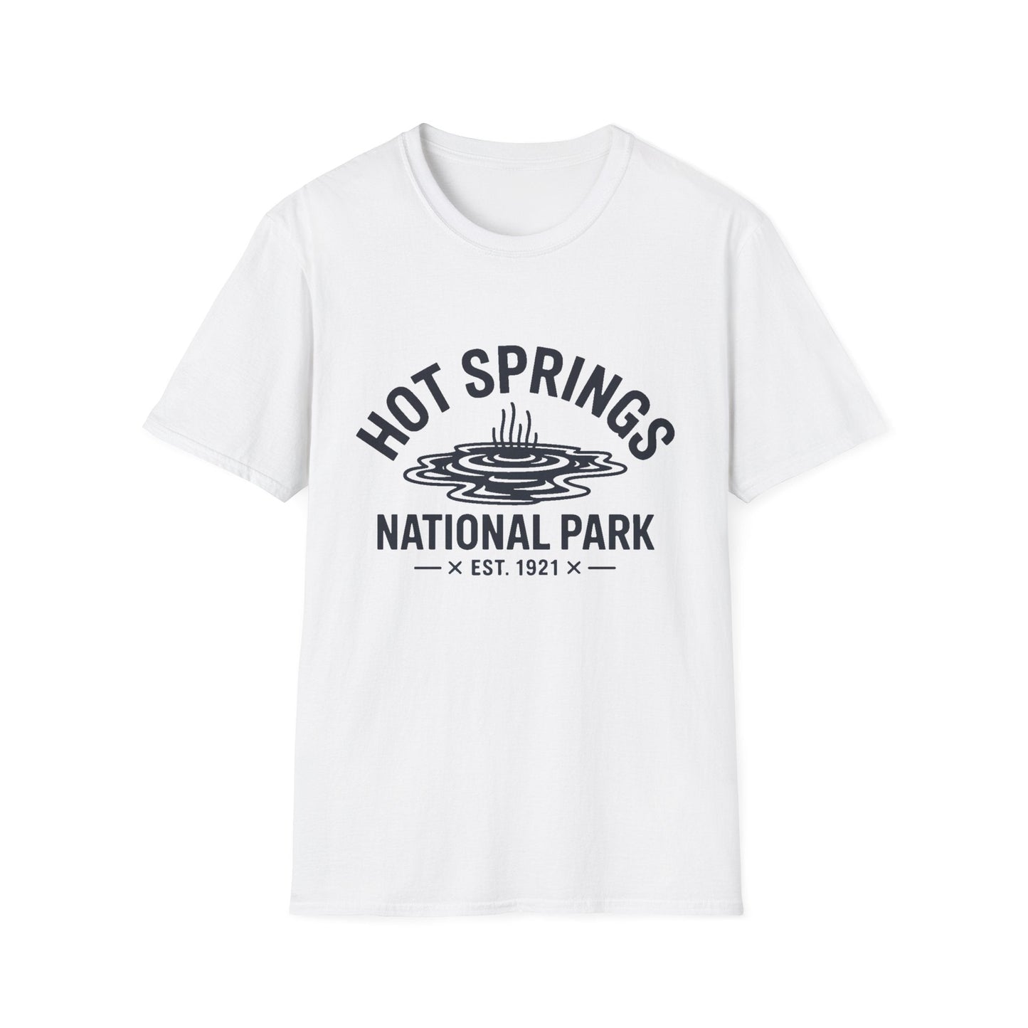 Hot Springs National Park Logo T-Shirt - White Cotton
