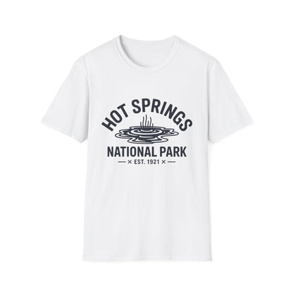 Hot Springs National Park Logo T-Shirt - White Cotton