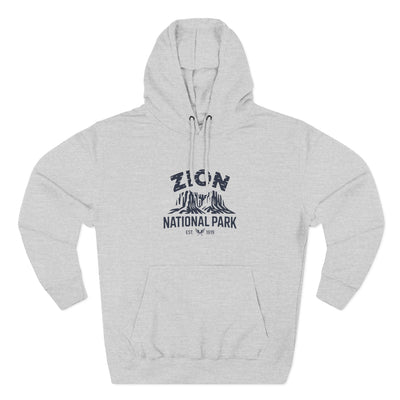 Zion National Park White Fleece Hoodie Limited Edition
